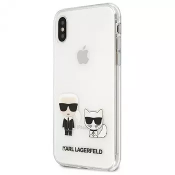 Karl Lagerfeld KLHCI65CKTR Σκληρή θήκη για Apple iPhone Xs Max, διαφανής, σχέδιο Karl & Choupette