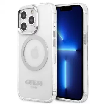 Guess GUHMP13LHTRMS Metal Outline MagSafe Σκληρή θήκη για iPhone 13 Pro / iPhone 13 6,1 inch - ασημί