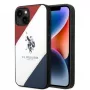 U.S. POLO ASSN. Tricolor Embossed Πίσω θήκη για Apple iPhone 14 Plus / 15 Plus 6,7 inch - λευκή