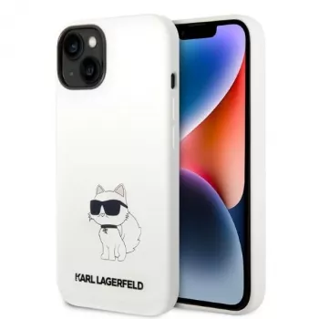 Karl Lagerfeld KLHMP14MSNCHBCH Σκληρή θήκη σιλικόνης MagSafe για iPhone 14 Plus / 15 Plus 6,7 inch λευκή Choupette