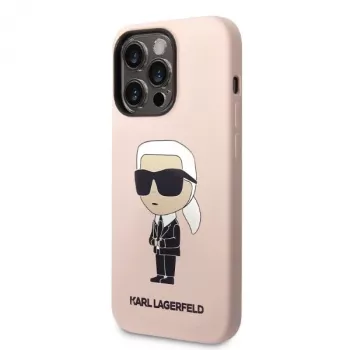 Karl Lagerfeld KLHCP14XSNIKBCP Ikonik Σκληρή θήκη σιλικόνης για iPhone 14 Pro Max 6,7 inch ροζ