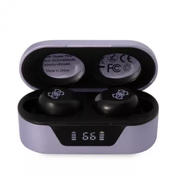 Guess GUTWST31EU True Wireless Stereo Ακουστικά Bluetooth 5.3 με θήκη φόρτισης - μωβ