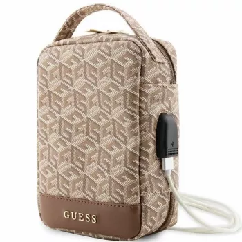 Guess GUHBHGCFSEW Τσάντα οργάνωσης καφέ GCube Stripe