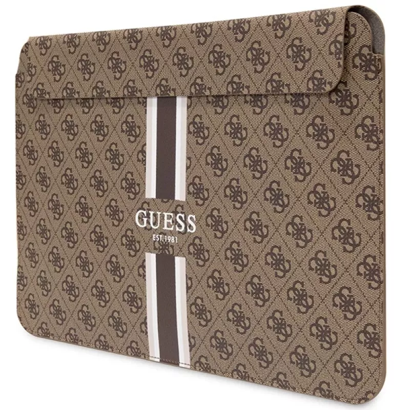 Guess Sleeve GUCS16P4RPSW 16 inch καφέ 4G Printed Stripes