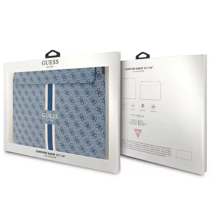 Guess Θήκη GUCS14P4RPSB 14 inch μπλε 4G Printed Stripes θήκη laptop