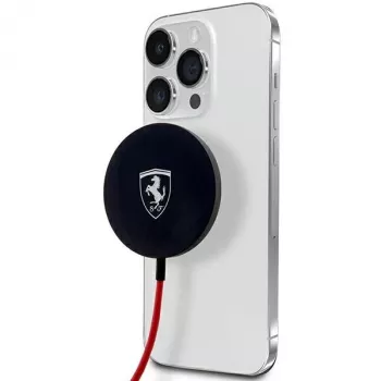 Ferrari FECBMSMENK 15W Μαγνητική ασύρματη βάση φόρτισης MagSafe - μαύρο