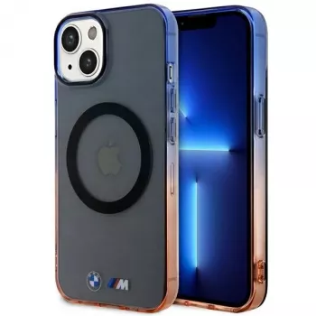 BMW iPhone 13/14/15 γκρι σκληρή θήκη Gradient Bumper MagSafe
