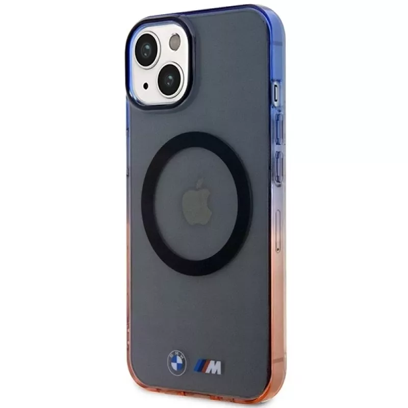 BMW iPhone 13/14/15 γκρι σκληρή θήκη Gradient Bumper MagSafe
