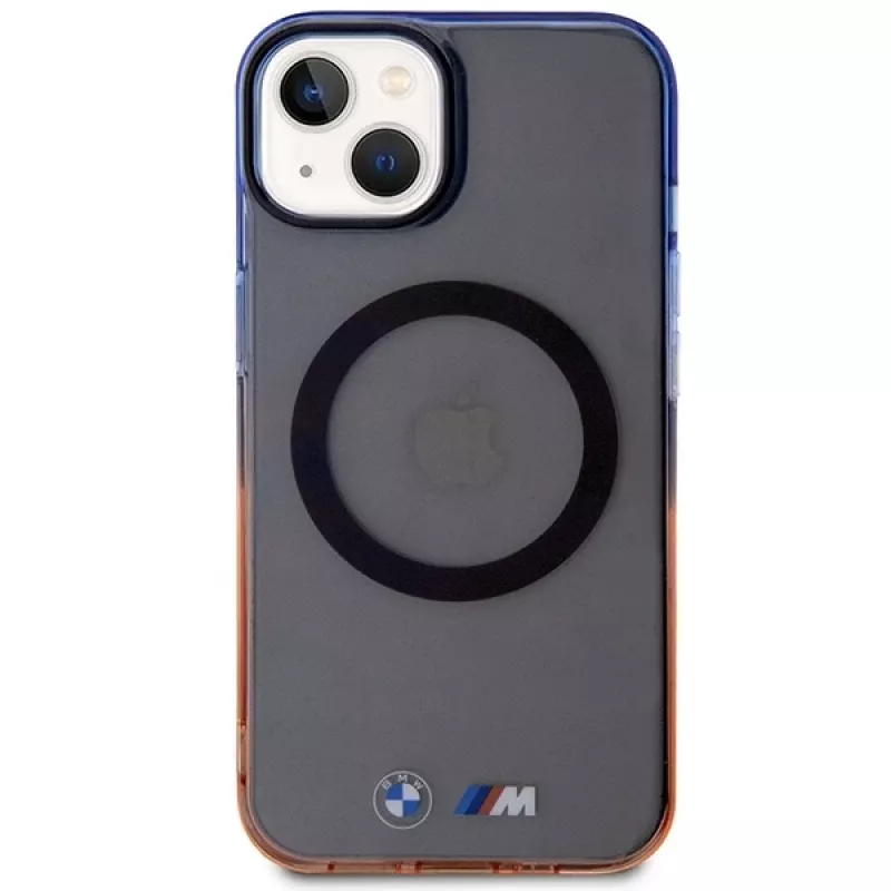 BMW iPhone 13/14/15 γκρι σκληρή θήκη Gradient Bumper MagSafe