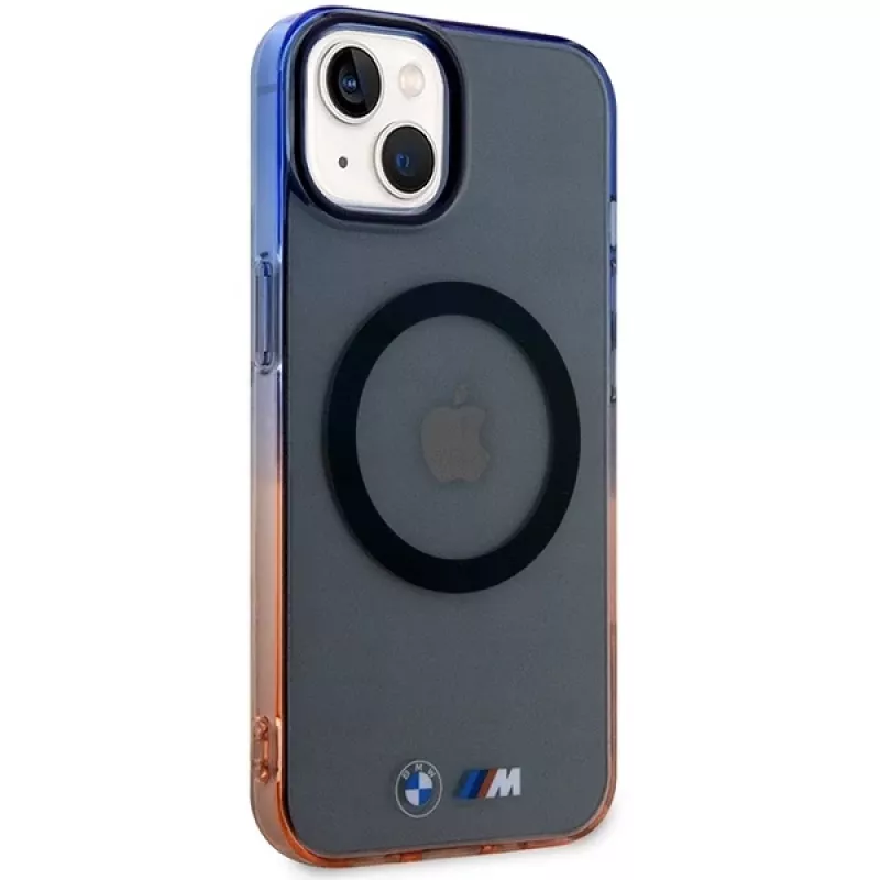 BMW iPhone 13/14/15 γκρι σκληρή θήκη Gradient Bumper MagSafe