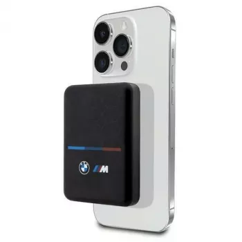 BMW M Collection MagSafe Power Bank 5000mAh 15W ασύρματος φορτιστής με καλώδιο USB-C μαύρο