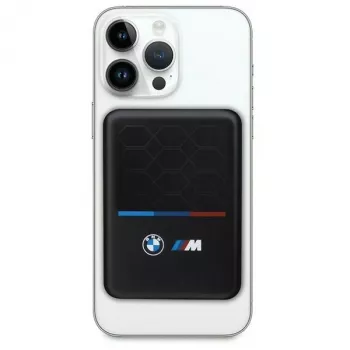BMW M Collection MagSafe Power Bank 5000mAh 15W ασύρματος φορτιστής με καλώδιο USB-C μαύρο