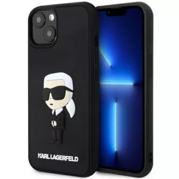 Karl Lagerfeld KLHCP14M3DRKINK Σκληρή θήκη Rubber Ikonik 3D για iPhone 14 Plus / 15 Plus 6.7 μαύρο