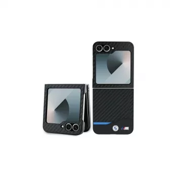 BMW Σκληρή θήκη Carbon Blue Line για Samsung Galaxy Z Flip6 / Z Flip7 FE - μαύρο