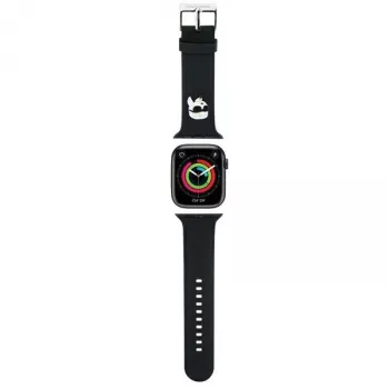 Karl Lagerfeld 3D Rubber Karl Head Βραχιόλι για Apple Watch 38/40/41mm μαύρο