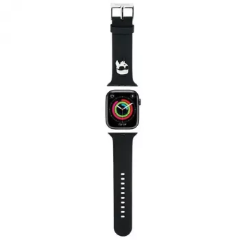 Karl Lagerfeld 3D Rubber Karl Head Λουράκι ρολογιού για Apple Watch 42/44/45/49mm μαύρο