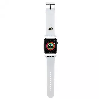Karl Lagerfeld 3D Rubber Karl Head Βραχιόλι Apple Watch 42/44/45/49mm λευκό