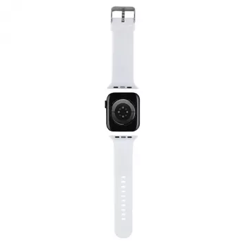 Karl Lagerfeld 3D Rubber Karl Head Βραχιόλι Apple Watch 42/44/45/49mm λευκό