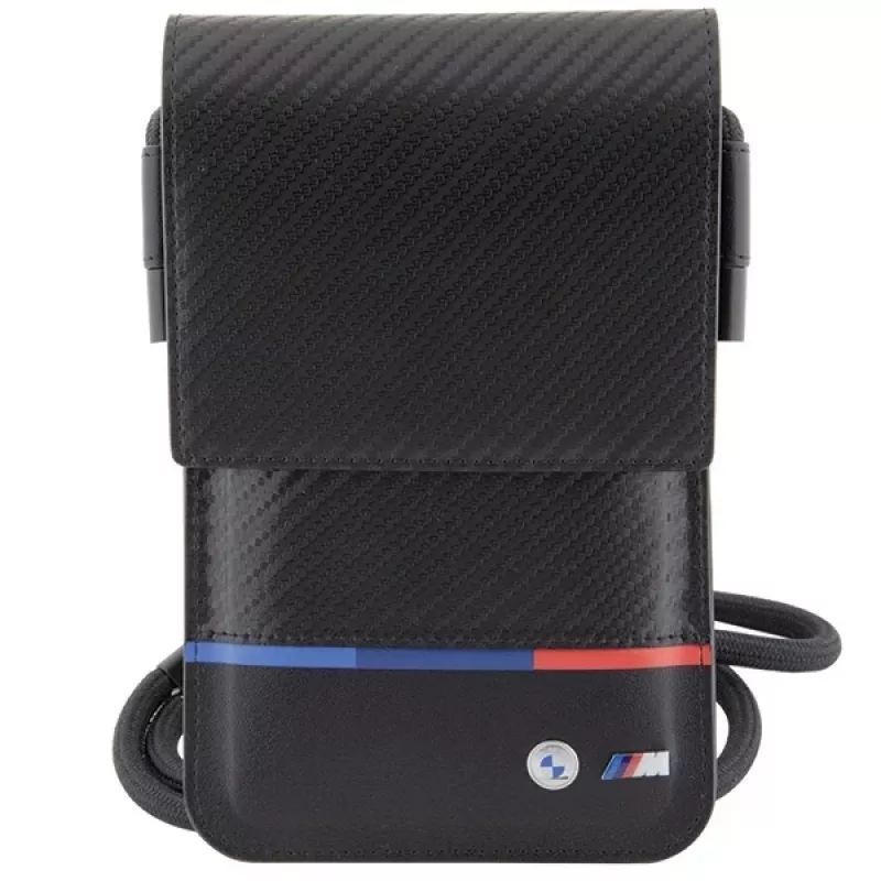 BMW Carbon Tricolor Line Θήκη πορτοφόλι μαύρο