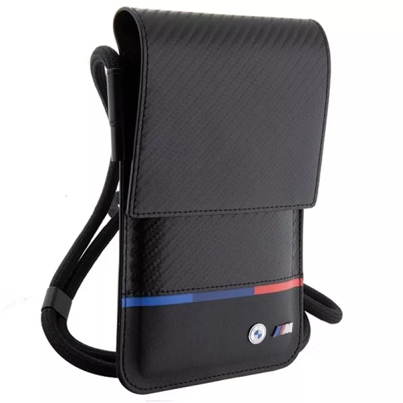 BMW Carbon Tricolor Line Θήκη πορτοφόλι μαύρο