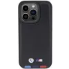 BMW Leather Stamp Tricolor Θήκη για iPhone 15 Pro 6,1 inch μαύρο