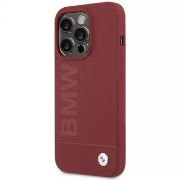 BMW M Collection Σκληρή θήκη σιλικόνης με MagSafe για Apple iPhone 15 Pro 6,1 inch κόκκινο Big Logo