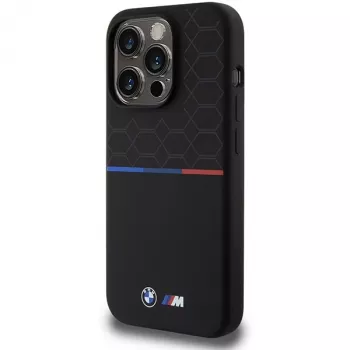 BMW M Σκληρή θήκη σιλικόνης Pattern MagSafe για Apple iPhone 15 Pro 6,1 inch - μαύρο