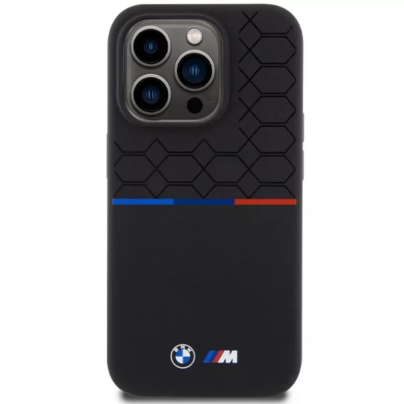 BMW M Σκληρή θήκη σιλικόνης Pattern MagSafe για Apple iPhone 15 Pro 6,1 inch - μαύρο