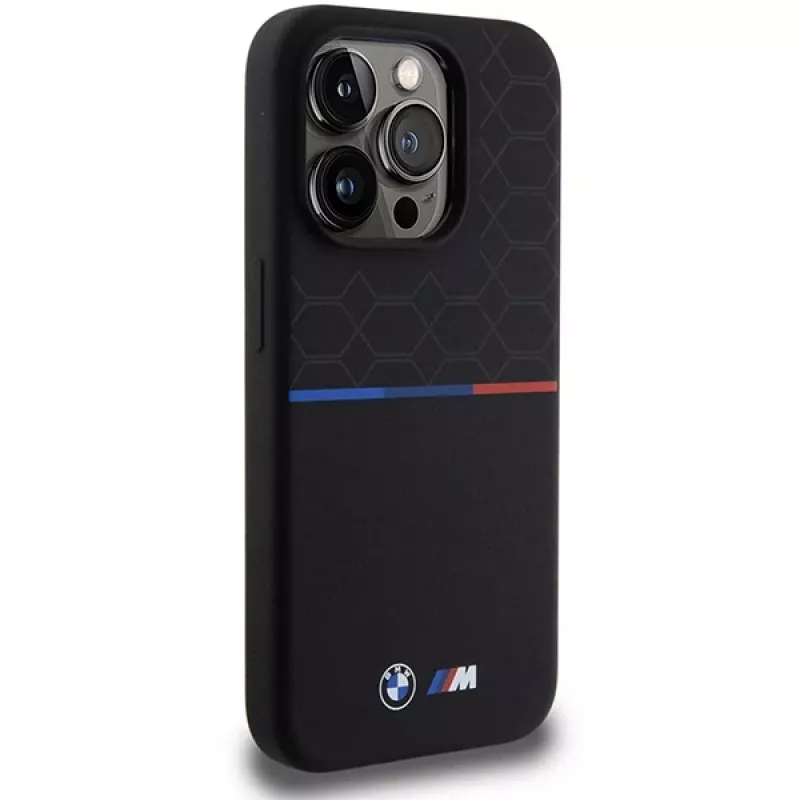 BMW M Σκληρή θήκη σιλικόνης Pattern MagSafe για Apple iPhone 15 Pro 6,1 inch - μαύρο