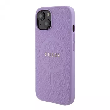 Guess GUHMP15MPSAHMCU Saffiano MagSafe Σκληρή θήκη για iPhone 15 Plus / 14 Plus 6,7 inch - μοβ