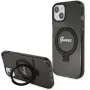 Guess GUHMP14SHRSGSK iPhone 14 / 15 / 13 6,1 inch Μαύρη Θήκη με Ring Stand Script Glitter MagSafe