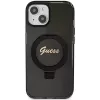 Guess GUHMP14SHRSGSK iPhone 14 / 15 / 13 6,1 inch Μαύρη Θήκη με Ring Stand Script Glitter MagSafe