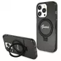 Guess GUHMP14LHRSGSK iPhone 14 Pro 6,1 inch Θήκη με Ring Stand Script Glitter MagSafe Μαύρο