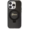 Guess GUHMP14XHRSGSK iPhone 14 Pro Max 6,7 inch Μαύρη Θήκη με Ring Stand Script Glitter MagSafe