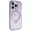 Guess GUHMP13XHRSGSU iPhone 13 Pro Max 6,7 inch Μωβ Θήκη με Ring Stand Script Glitter MagSafe