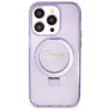 Guess GUHMP14LHRSGSU iPhone 14 Pro 6,1 inch Θήκη με Ring Stand Script Glitter MagSafe Μωβ