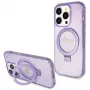 Guess GUHMP14XHRSGSU iPhone 14 Pro Max 6,7 inch Μωβ Θήκη με Ring Stand Script Glitter MagSafe