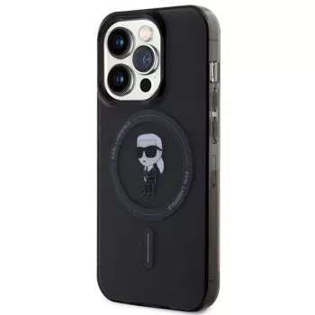 Karl Lagerfeld MagSafe IML Ikonik Θήκη για iPhone 15 Pro Μαύρο