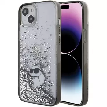 Karl Lagerfeld KLHCP15MLKCNSK iPhone 15 Plus / 14 Plus 6,7 inch Διάφανη Θήκη Liquid Glitter Choupette