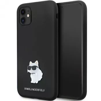Karl Lagerfeld KLHCN61SMHCNPK Θήκη Σιλικόνης με Μεταλλική Καρφίτσα για iPhone 11 / XR 6,1 inch Μαύρο
