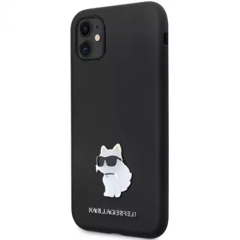 Karl Lagerfeld KLHCN61SMHCNPK Θήκη Σιλικόνης με Μεταλλική Καρφίτσα για iPhone 11 / XR 6,1 inch Μαύρο