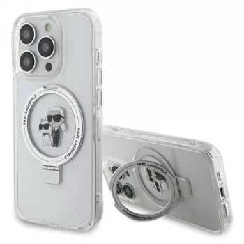 Karl Lagerfeld KLHMP13LHMRSKCH iPhone 13 Pro / 13 6,1 inch Λευκή Θήκη με Ring Stand Karl & Choupette MagSafe