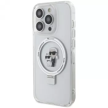Karl Lagerfeld KLHMP13LHMRSKCH iPhone 13 Pro / 13 6,1 inch Λευκή Θήκη με Ring Stand Karl & Choupette MagSafe