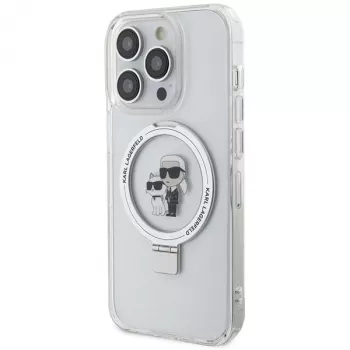 Karl Lagerfeld KLHMP13XHMRSKCH Θήκη με Ring Stand για iPhone 13 Pro Max 6,7 inch Λευκή Karl & Choupette MagSafe