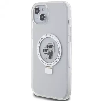 Karl Lagerfeld KLHMP15MHMRSKCH iPhone 15 Plus / 14 Plus 6,7 inch Λευκή Θήκη με Ring Stand Karl & Choupette MagSafe