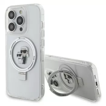 Karl Lagerfeld KLHMP15LHMRSKCH Θήκη με Ring Stand MagSafe για iPhone 15 Pro 6,1 inch Λευκή