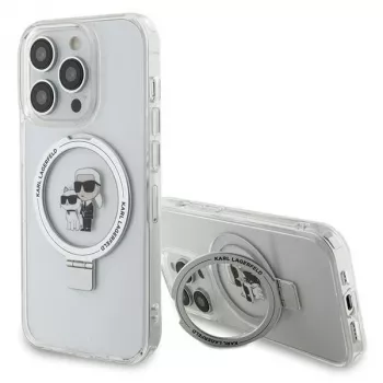 Karl Lagerfeld KLHMP15XHMRSKCH Θήκη με Ring Stand για iPhone 15 Pro Max 6,7 inch Λευκή MagSafe Karl & Choupette