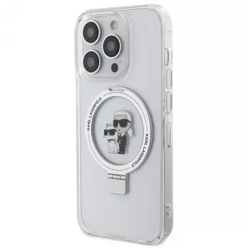 Karl Lagerfeld KLHMP15XHMRSKCH Θήκη με Ring Stand για iPhone 15 Pro Max 6,7 inch Λευκή MagSafe Karl & Choupette