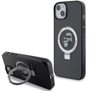 Karl Lagerfeld KLHMP15MHMRSKCK Θήκη με Ring Stand MagSafe για iPhone 15 Plus / 14 Plus 6,7 inch Μαύρη