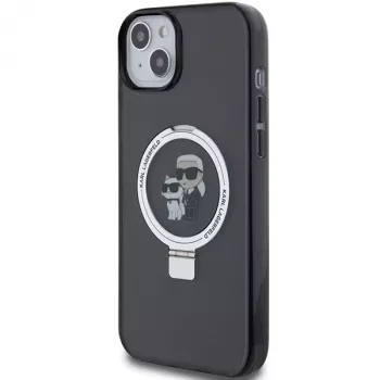 Karl Lagerfeld KLHMP15MHMRSKCK Θήκη με Ring Stand MagSafe για iPhone 15 Plus / 14 Plus 6,7 inch Μαύρη